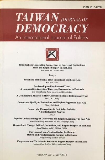 Taiwan Journal of Democracy an international journal of politics